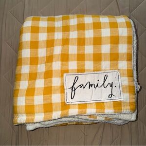 Rae Dunn Yellow Buffalo Check Blanket